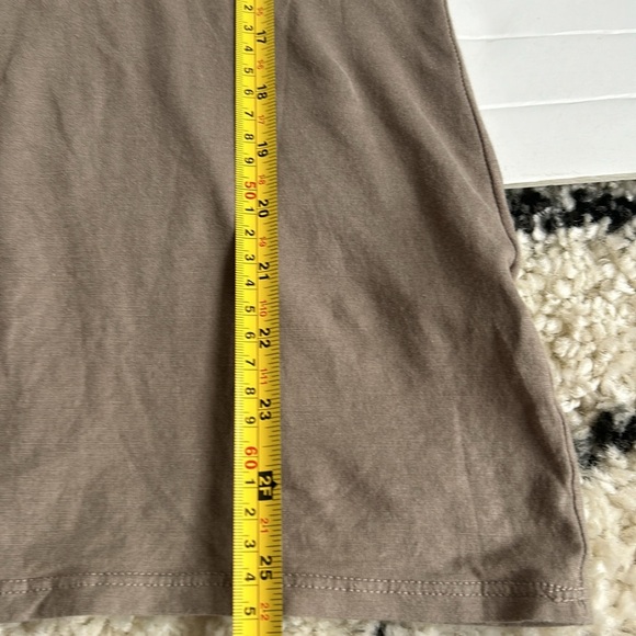 James Perse deep V-neck short sleeve pima cotton basic t-shirt tee taupe tan - Picture 14 of 15